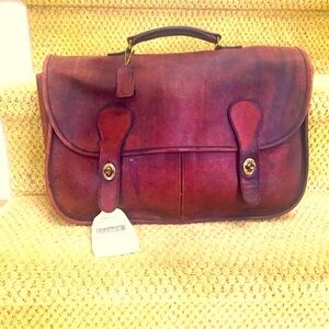 Coach brown leather VINTAGE ONE OF A KIND RARE Tote